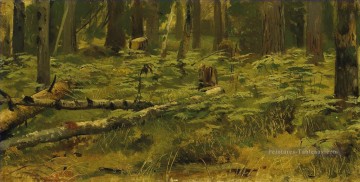 Ivan Ivanovich Shishkin œuvres - Paysage classique de défrichage de forêt Ivan Ivanovitch